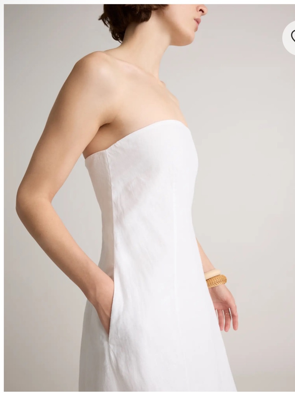 Quince 100% European Linen Strapless Maxi Dress - Picture 3 of 13